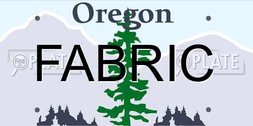 FABRIC Oregon License Plate