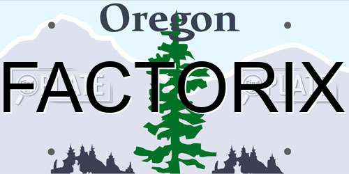 FACTORIX Oregon License Plate