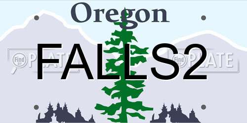 FALLS2 Oregon License Plate