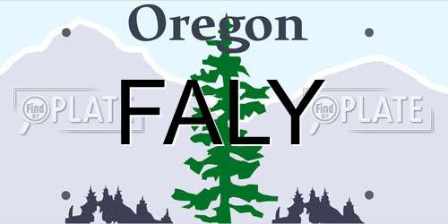FALY Oregon License Plate