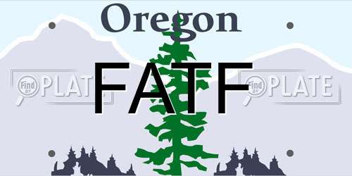 FATF Oregon License Plate