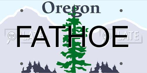 FATHOE Oregon License Plate