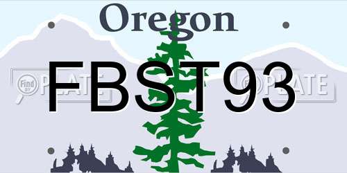 FBST93 Oregon License Plate