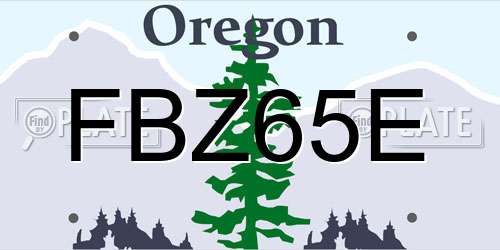 FBZ65E Oregon License Plate