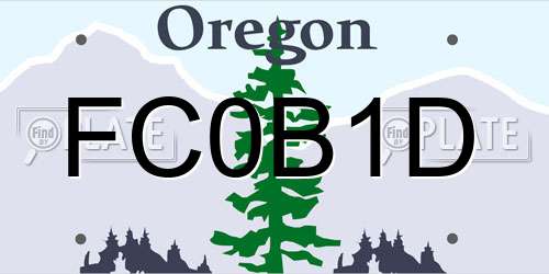 FC0B1D Oregon License Plate