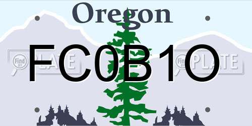 FC0B1O Oregon License Plate