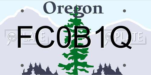 FC0B1Q Oregon License Plate