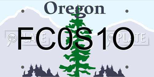 FC0S1O Oregon License Plate