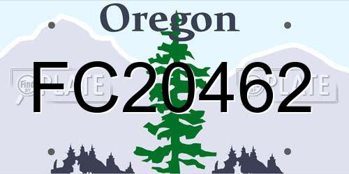 FC20462 Oregon License Plate