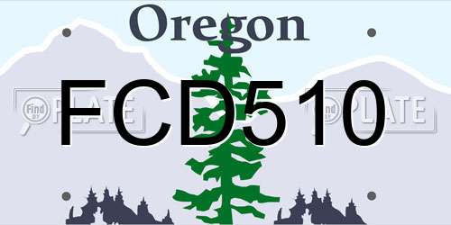 FCD510 Oregon License Plate