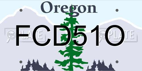 FCD51O Oregon License Plate