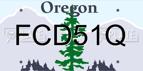 FCD51Q Oregon License Plate