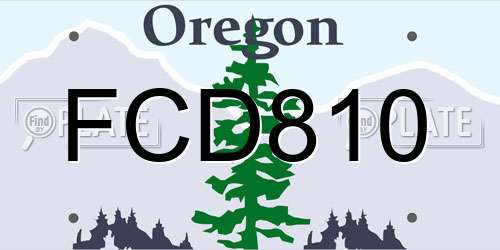 FCD810 Oregon License Plate