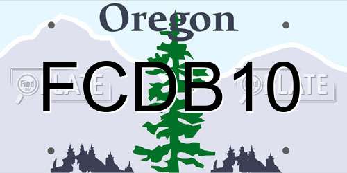 FCDB10 Oregon License Plate