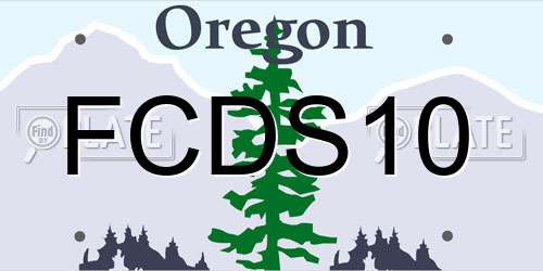 FCDS10 Oregon License Plate
