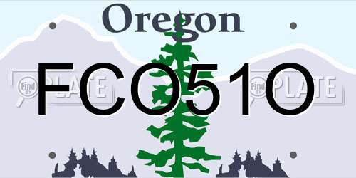 FCO51O Oregon License Plate