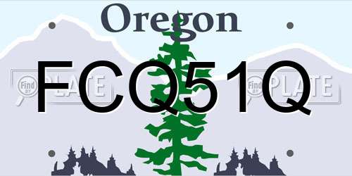 FCQ51Q Oregon License Plate