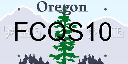 FCQS10 Oregon License Plate