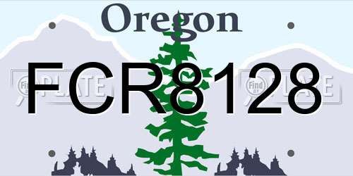 FCR8128 Oregon License Plate