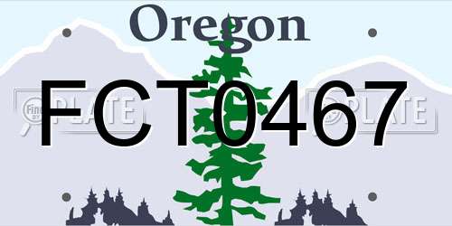 FCT0467 Oregon License Plate