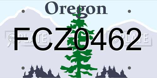 FCZ0462 Oregon License Plate