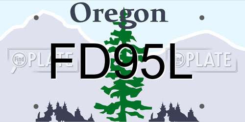 FD95L Oregon License Plate