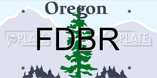FDBR Oregon License Plate