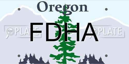 FDHA Oregon License Plate