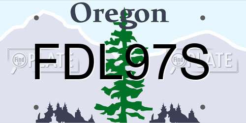 FDL97S Oregon License Plate
