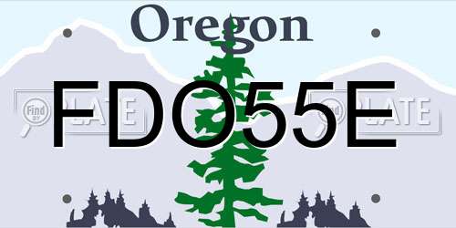 FDO55E Oregon License Plate