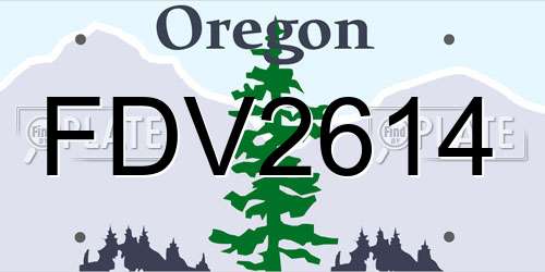 FDV2614 Oregon License Plate