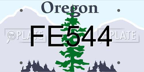 FE544 Oregon License Plate
