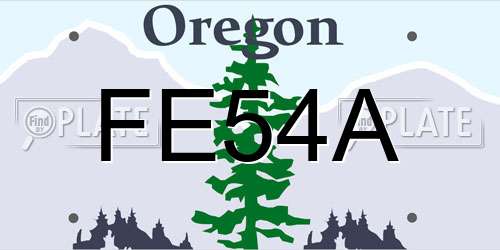 FE54A Oregon License Plate