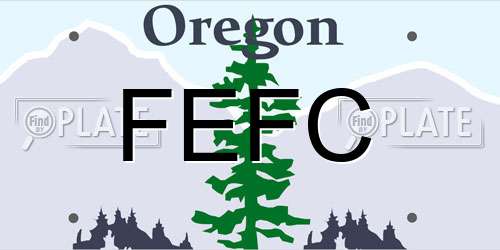 FEFC Oregon License Plate