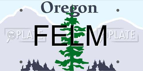FELM Oregon License Plate