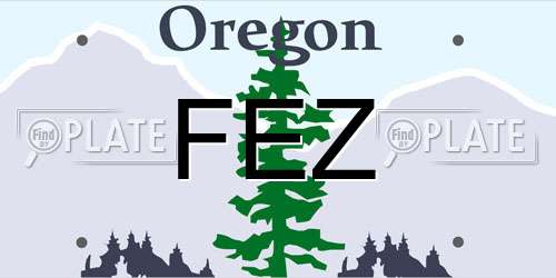 FEZ Oregon License Plate