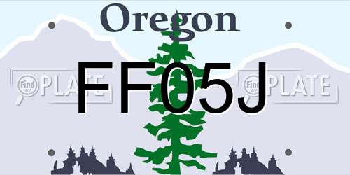 FF05J Oregon License Plate