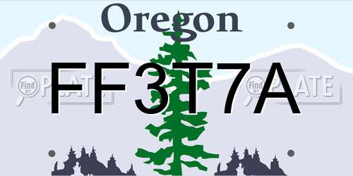 FF3T7A Oregon License Plate