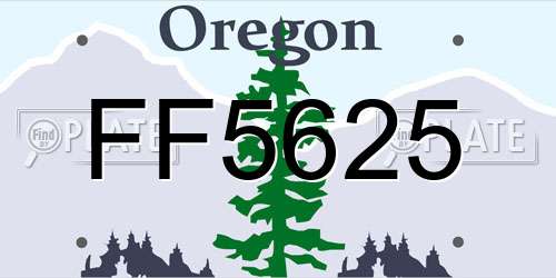 FF5625 Oregon License Plate