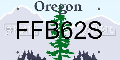FFB62S Oregon License Plate