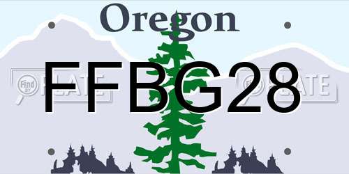 FFBG28 Oregon License Plate
