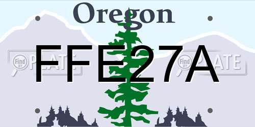 FFE27A Oregon License Plate
