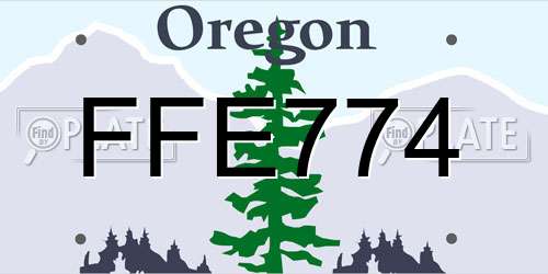 FFE774 Oregon License Plate
