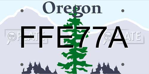 FFE77A Oregon License Plate