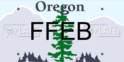 FFEB Oregon License Plate