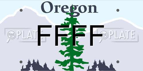 FFFF Oregon License Plate