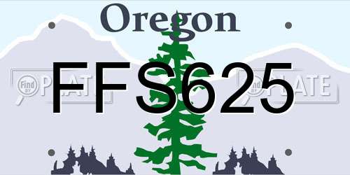 FFS625 Oregon License Plate