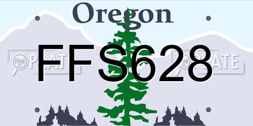 FFS628 Oregon License Plate