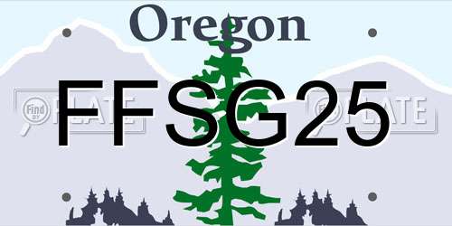FFSG25 Oregon License Plate