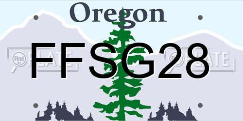 FFSG28 Oregon License Plate